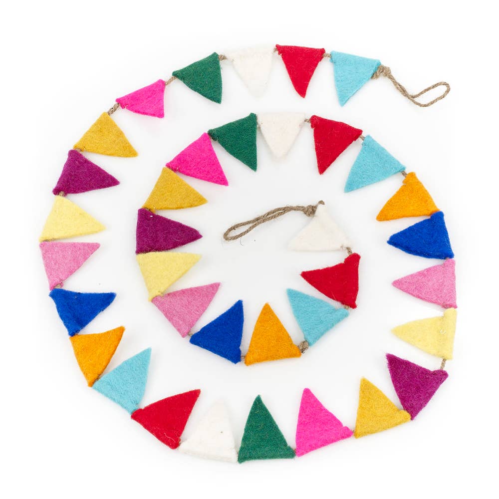 Handmade Felt Mini Festival Bunting Decoration