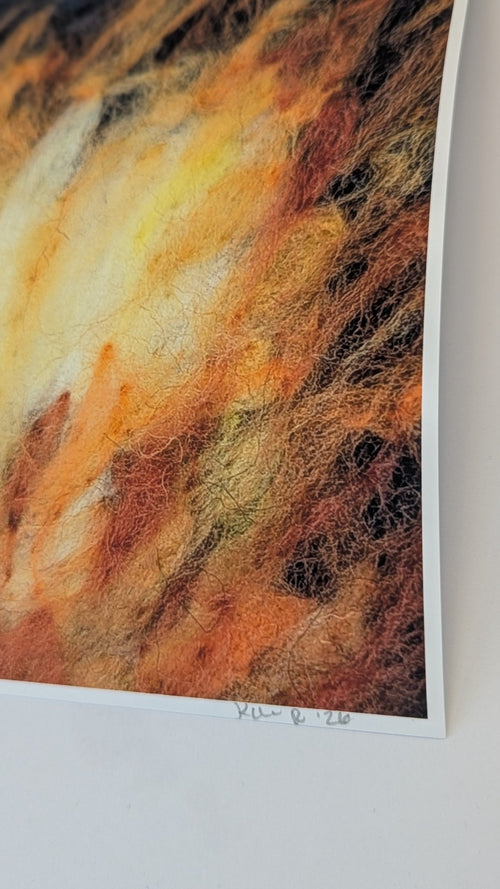 abstract art with fiery design