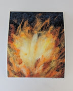 abstract art with fiery design