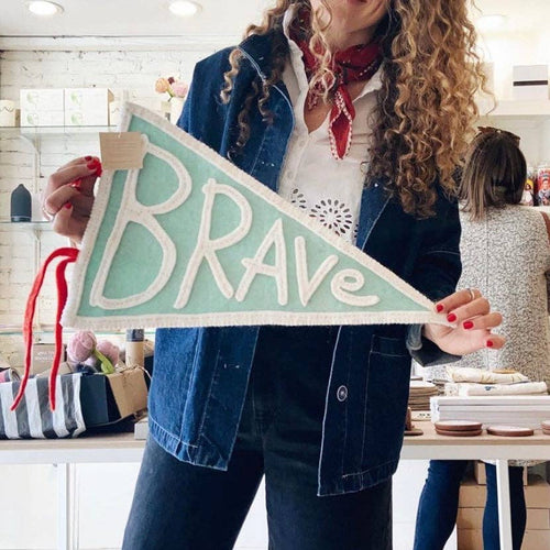 Brave Felt Wall Pennant - Izzy Lou Art