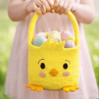 Chick Felt Easter Basket - Izzy Lou Art