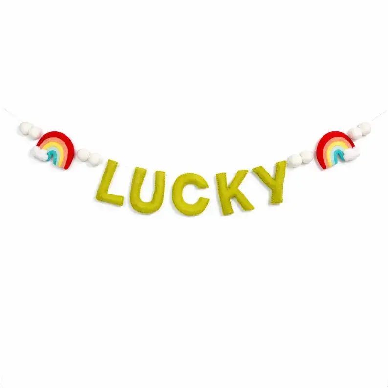 Lucky Rainbow Felt Garland - Izzy Lou Art